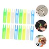 GRIRIW 16Pcs DIY Arrow Nocks Tails Transparent Blue Green White
