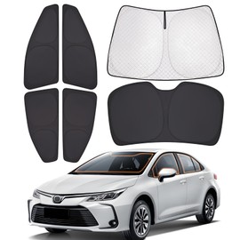 XCBYT 2019-2023 Corolla Window Shades | 6 Layers Thickened Car Window Covers | 2 in 1 Car Full Window Privacy Curtains | 100% Blackout Window Shade and Heat Insulation for Camping Napping (6 PCS)