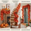 5Pcs Guirnalda de Hojas de Arce para Otoño，Decoración Halloween,7.4M largo