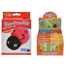 KandyToys Kreative Kids Pom-Pom Animal Craft Kit | Crafts For Kids | 4 Assorted Designs
