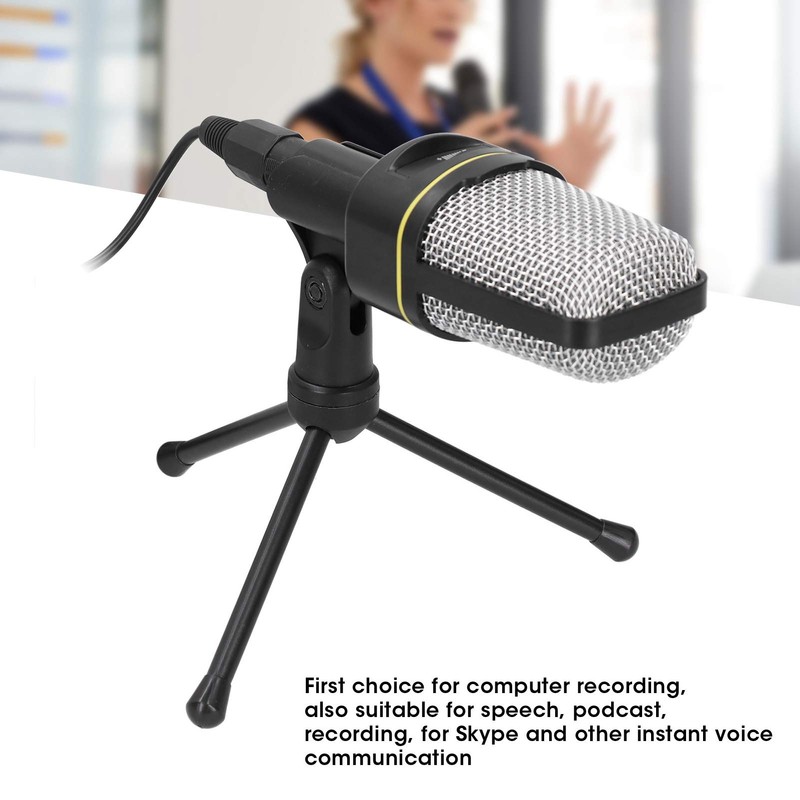 Vvikizy Condenser Microphone, Studio Microphone Set, Omnidirectional Microphone with Tripod