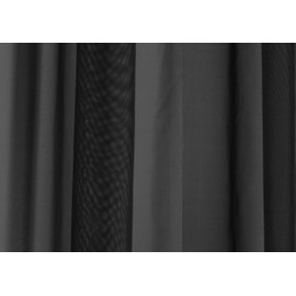 Enhanced Living Black Voile Curtains for Living Room Panel Pair - 57 Wide x 72 Drop - Plain Woven Slot Top Sheer Curtains (57"x72") 145x183cm