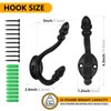 rumdraw Industrial Pipe Hooks 5 Pack, Rustic Wall Mounted Coat