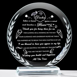 YWHL Teacher Gifts for Women Men Best Thank You Appreciation Gift for Teacher from Students Birthday Retirement Gifts Teacher Office Desk Decor Paperweight Keepsake
