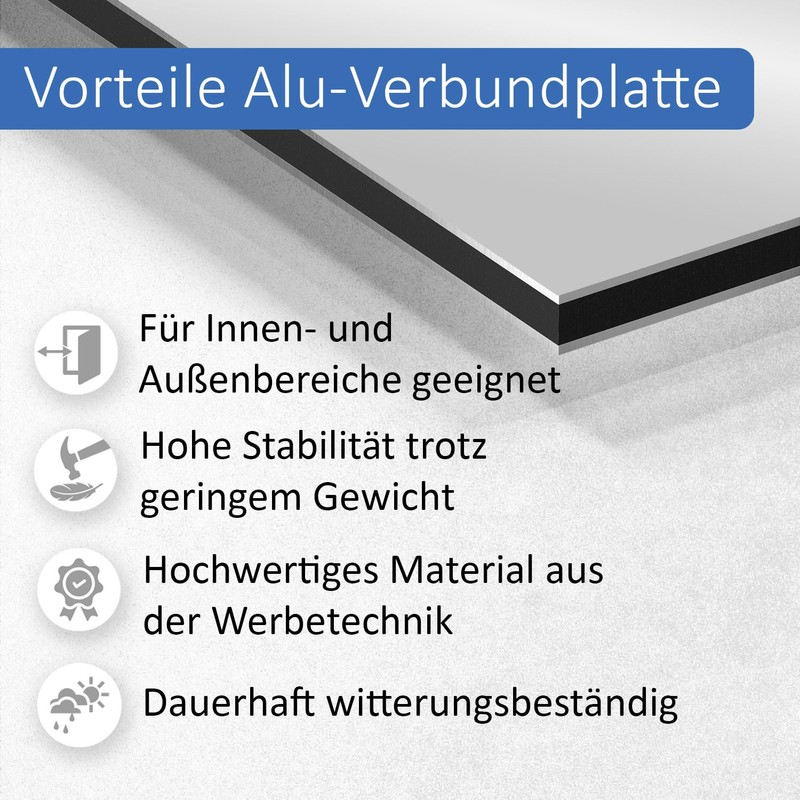 Aluminium Composite Panel Silver I Size: 30 x 20 cm