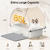 Meowant Stainless Steel Cat Litter Box, 2025 New Upgraded Extra
