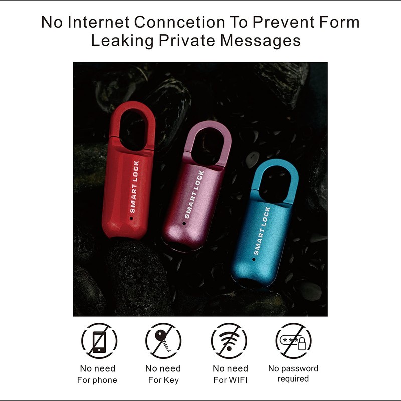 MQ-1017 Smart Fingerprint Padlock Waterproof Biometric Lock Portable Keyless Security