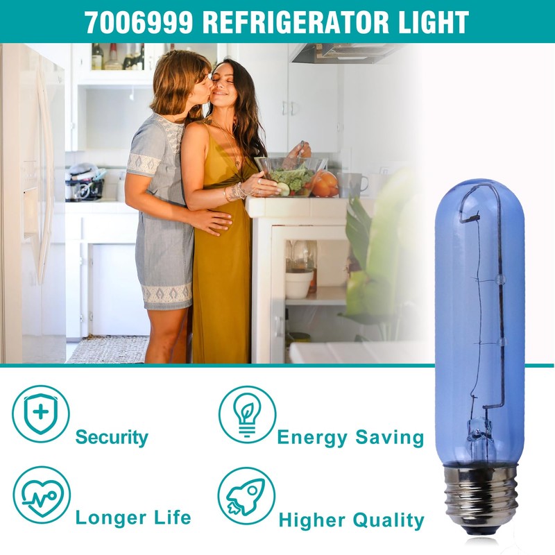 2023 Upgrade 7006999 Blue Glass Replacement Bulb Compatible with sub-Zero