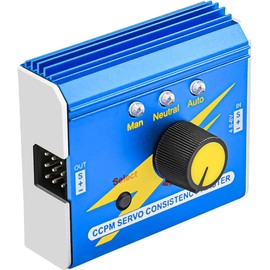 YUNIQUE GREEN-CLEAN-POWER Digital Servo Tester DC 4.8V-6V RC Multifunction Aluminum Housing Servo Controller CCPM Test for ESC Servo Motor, Blue