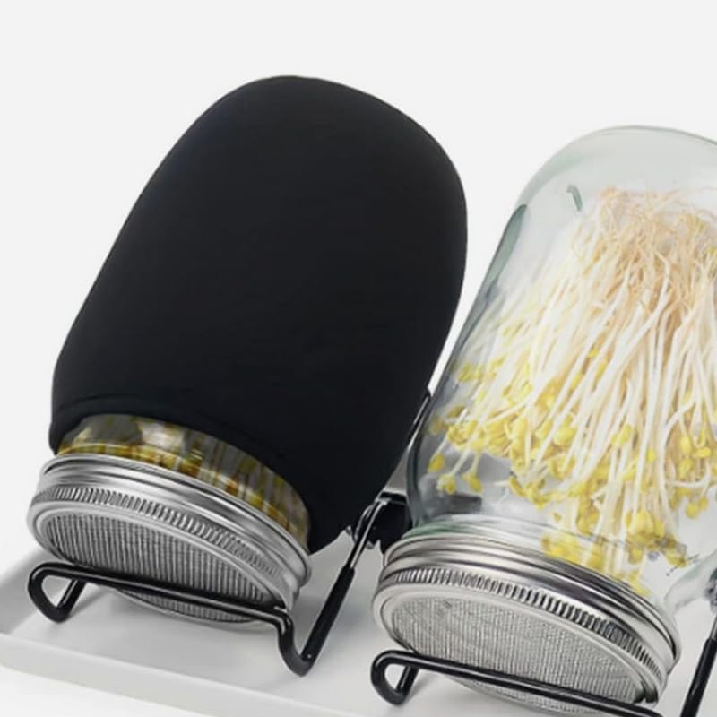 Cabilock 2pcs Blackout Sleeves for Jars Protective Covers for Sprouting