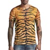 Funny World Tiger Print Shirt Men Animal Costumes for Adults,
