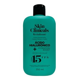 Skin Clinicals Crema Corporal con Protección 15 FPS Revitalissant con Ácido Hialuronico, para Cara, Cuello y Manos, Humectante, Contra Rayos UVA y UVB (350 ml)