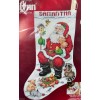 Janlynn Counted Cross Stitch Christmas Stocking Kit Santa & Animals