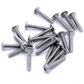M6 (6mm x 20mm) Flanged TX Socket Button Machine Screw (Bolt) - Stainless Steel (A2) (Pack of 20)