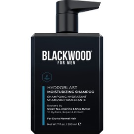 Blackwood For Men Hydroblast Moisturizing Shampoo - Men's Shampoo for Coarse, Dry, & Curly Hair-Infused with Ginseng & Ginger - Natural Vegan Formula -Sulfate Free, Paraben Free & Cruelty Free (7 Oz)
