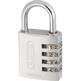 ABUS Combination Lock 145/40 Silver - Suitcase Lock, Locker Lock and Much More - Aluminium Padlock - Individually Adjustable Number Code - ABUS Security Level 4
