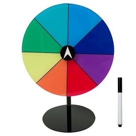 8 Inch Spinning Prize Wheel, 8 Slots Color Tabletop Roulette Spinner of Fortune, Spin The Wheel for Trade Show, Carnival, Party, Birthday, Wedding (8 Inch)