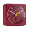 Braun Classic Analogue Quartz Travel Alarm Clock in Red/Handy/Quiet Precision