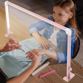 mignonnememe Nail Desk Lamp 36 W Folding Half Moon Nail Light 3 Color Temperature 4000-6500K 3000LM Arch Nails Tech Light for Professional Manicure Salon Beauty & Home Pink