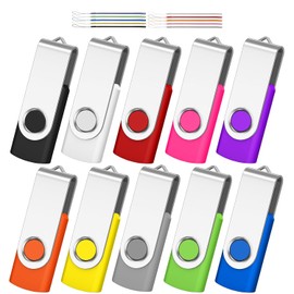 Flash Drive - memoria USB (1 GB, 2 GB, 4 GB, 8 GB, 16 GB, 32 GB), Colores mixtos: 10 unidades., 512MB