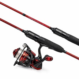 Eupheng Aerospin Ultralight Fishing Rod and Reel Combo,6’0” 6’6”,2-Piece Fast Action Carbon Fiber Fishing Rod & 9+1 BB Spinning Reel with 20LB Drag, CNC Spool for Trout Crappie Panfish Finesse(6'0'')