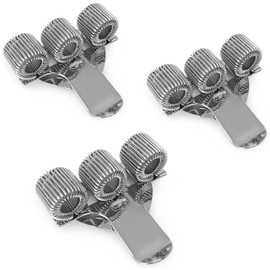 Triple Metal Pen Holder with Pocket Clip - Ideal For Doctors / Nurses / Pilots - [PACK OF 3] - SILVER