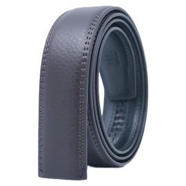 COTIDI 35mm Wide Automatic Ratchet Leather Man Belt Without Buckle, Brown C20, 130 cm
