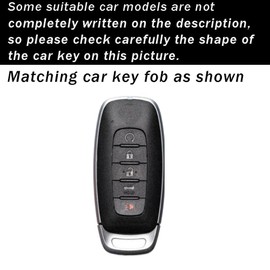 ontto 5-Button Car Key Cover Leather Key Fob Holder Fit for Nissan Pathfinder Rouge Versa Accessories 2023 2024 Intelligent Smart Remote Key Case Brown