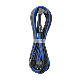 CableMod RT-Series Pro ModMesh Sleeved 12V-2x6 12VHPWR 90° StealthSense PCIe Cable for ASUS/Seasonic/Phanteks - Variant A (Black + Blue, 16-pin to Dual 8-pin, 60cm)