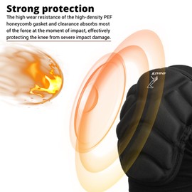 PISIQI Knee Pads Compression Leg Sleeve Knee Brace Sleeve Thicken Anti-Collision Thick EVA Padding for Basketball Football Volleyball Wrestling Protector Gear