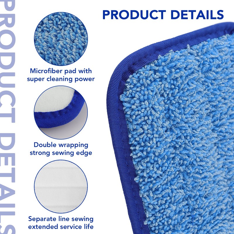 Replacement Microfiber Pad for Rubbermaid Commercial 18 inches Mop Head,