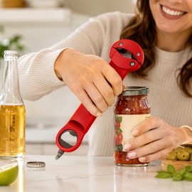 Adjustable Magnetic Lid Opener for Kitchen Use – Stainless Steel Jar & Bottle Opener for 2.5–9.5cm Caps