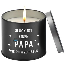 CadeauJoie Vatertagsgeschenk für Papa, Papa Geschenk Geburtstag 225g Lavendel Duftkerzen Geschenke für Papa im Metall Geburtstagsgeschenk für Papa an Weihnachten Vatertag