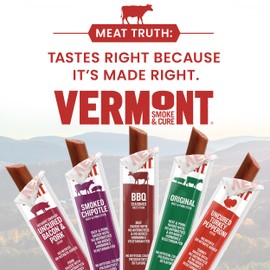 Vermont Smoke & Cure - Turkey Uncured Pepperoni Meat Sticks - Protein Snacks - On the Go Healthier Snack for Adults & Kids - 24 Count