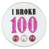 'Bonjoc Magnetic I Broke Crystal Golf Ball Marker with Hatclip,