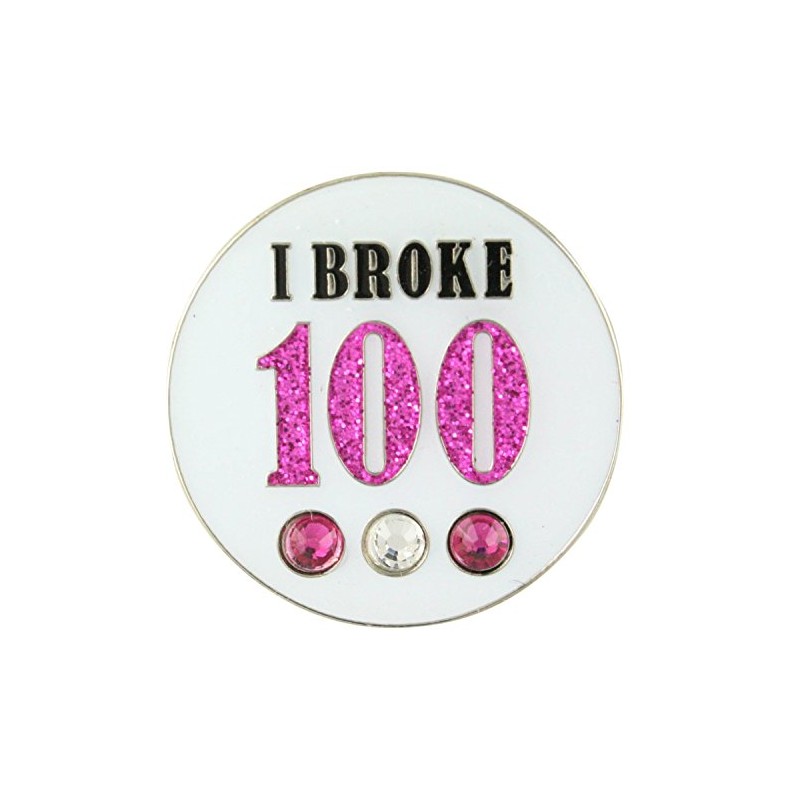 'Bonjoc Magnetic I Broke Crystal Golf Ball Marker with Hatclip,