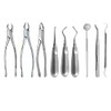 AAProTools 9 Pcs Basic Dental Extracting Extraction Forceps Elevators Set