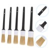 BIUDECO 5Pcs Round Head Small Brush for Automotive Cleaning Handle