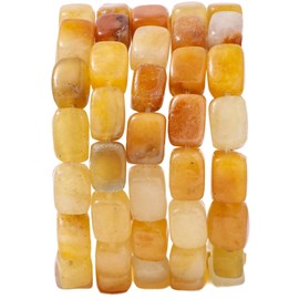 Natural Large Yellow Jade Cube Stone Beads 8x11mm 38cm/str Loose Semi Gemstone Stone Square Beads for Making Bracelets Necklace