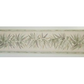 J Josephson Pointed Leaves Beige Wallpaper Border by J Josephson Inc.