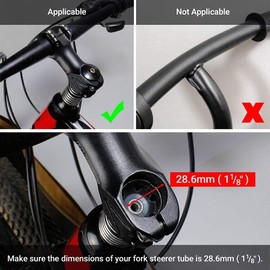 CYSKY Bike Stem Riser Extender Adjustable 115mm Bike Fork Stem Bicycle Extender Handlebar Raiser Aluminium Alloy Head Up Adapter Suitable for Mountain Bike, Road Bike, MTB, BMX, Fixie
