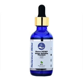Science-Rite Nano Water-Soluble Hemp - Ultra-Fast-Acting Drops for Maximum Results - Scientific-Grade, 3X Faster, 9X Absorption, Cold Extracted. (500mg)