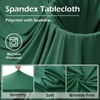 4 pk Hunter Green Spandex Tablecloth for 6 Foot Rectangle