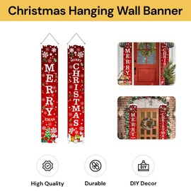 EZONEDEAL Christmas Decorations Outdoor Yard Porch Sign Set- Merry Christmas Banner Xmas Decorations. (Christmas)