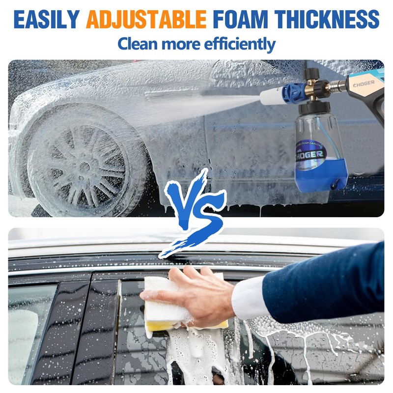 CHOGER Foam Cannon for 5000 PSI Pressure Washer, Heavy Duty