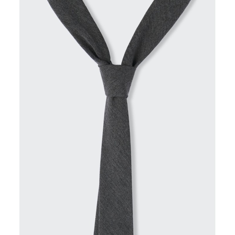 Musinsa Standard Wool-Like Narrow Solid Tie [Medium Gray]