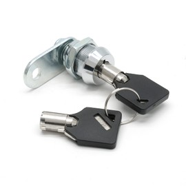 Qjaiune Tubular Cam Lock with 5/8 Inch Cylinder & Straight Cam, Cabinet Cam Locks Keyed Alike Drawer Lock, Mailbox Locks for Files RV Camper Door Tool Box, Chrome Finish