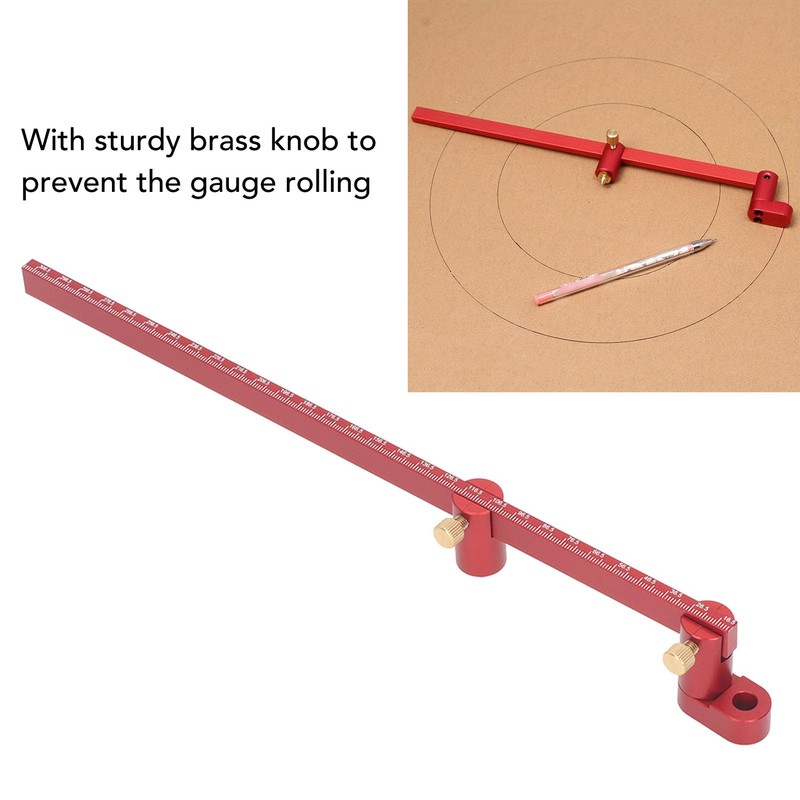 Adjustable 300mm Circle Ruler Woodworking Scribing Gauge Aluminum Alloy for