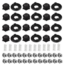 12 Sets Spool Cover Cap Spring Eyelet Sleeve Compatible with Stihl String Trimmer Head Cover 25-2 Fits FS44, FS80, FS85, FS90, FS100, FS110, FS120, FS130, FS200, FS55, FS83 Models