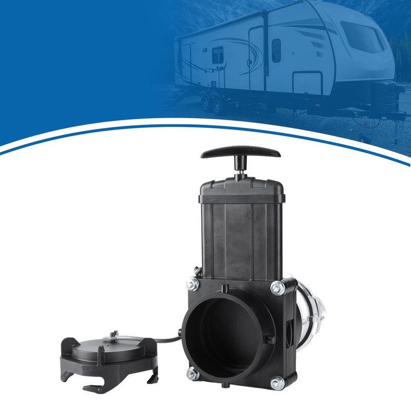GLOBIZ Twist-On Waste Valve RV Gate Valve with Built-in Clear